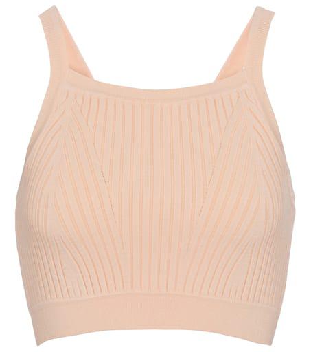 Live The Process Ribbed-knit crop top