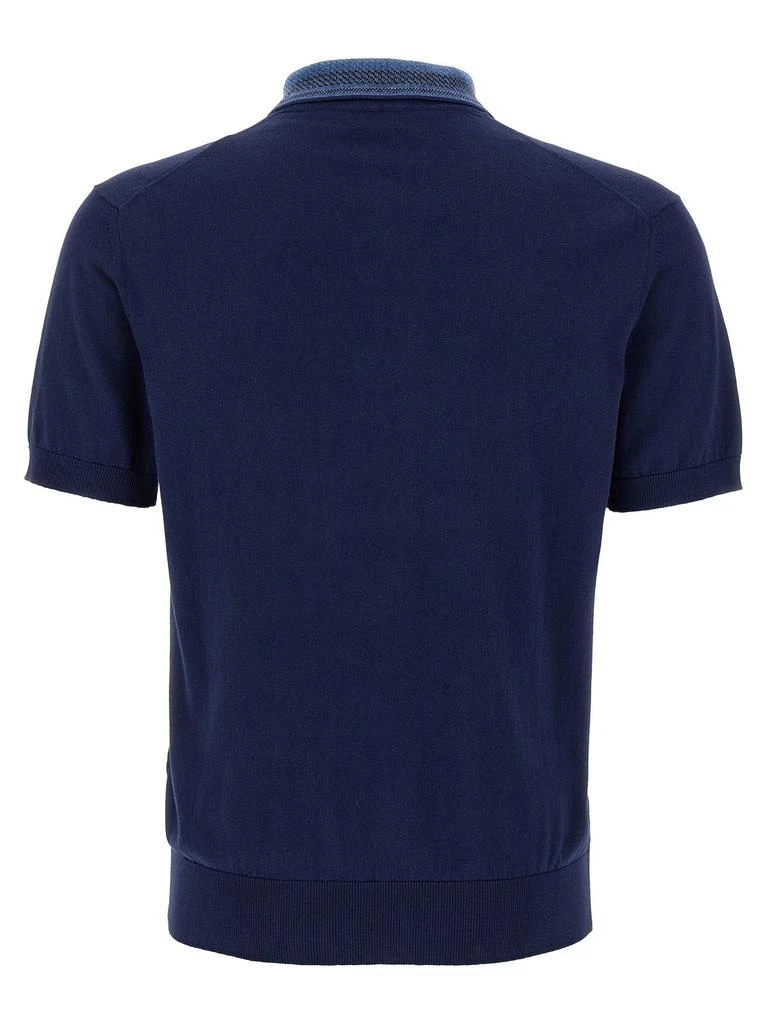 ETRO Etro Pegasus-Embroidered Short-Sleeved Polo Shirt 2