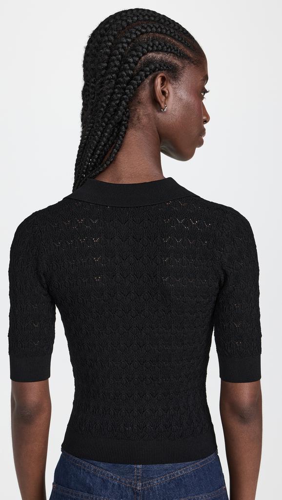 Sea Rue Fine Gauge Knit Polo Sweater