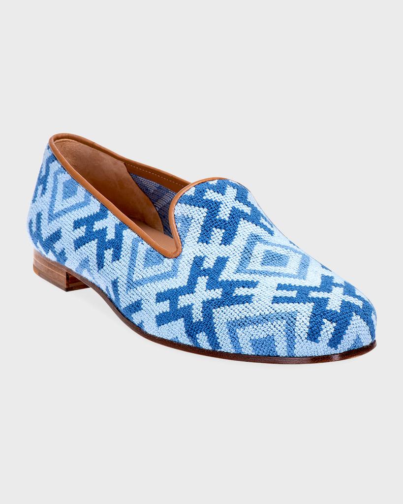 Stubbs and Wootton Harlow Needlepoint Smoking Loafers