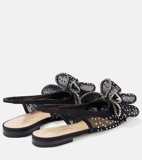 Mach & Mach Le Cadeau mesh slingback flats