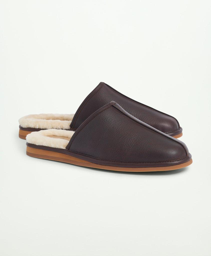 Brooks Brothers Vail Shearling Scuff Slipper