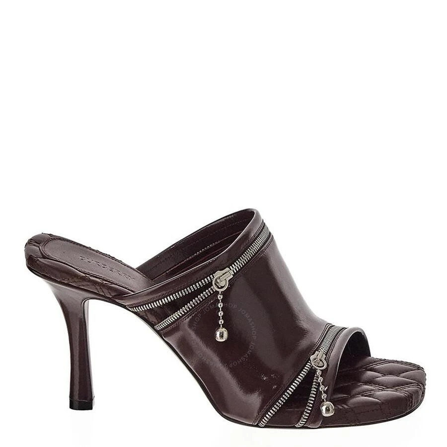 Burberry Leather Zipper Stiletto Mule Sandals 1