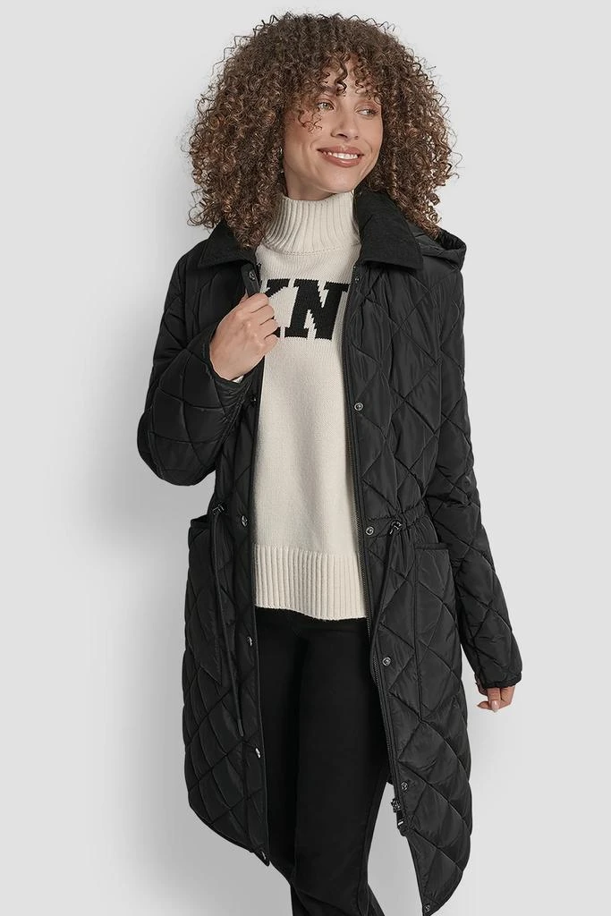 DKNY LONG QUILTED COAT 5