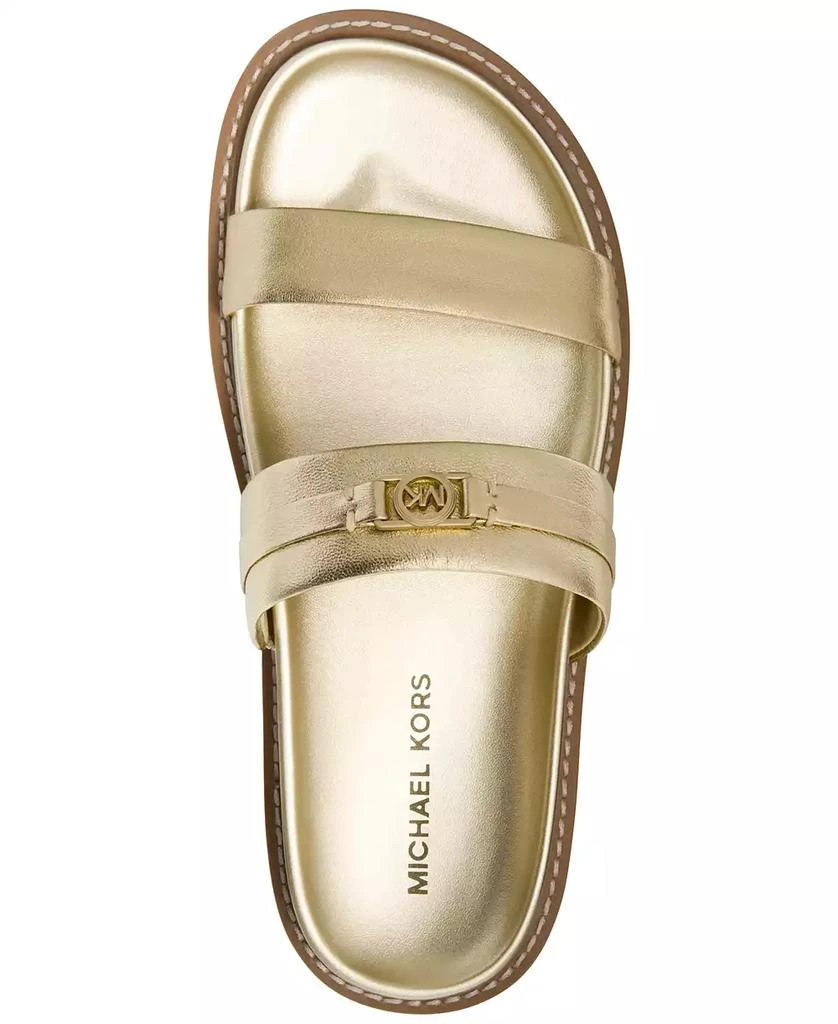 Michael Kors Women's Mandy Flat Leather Slides 3
