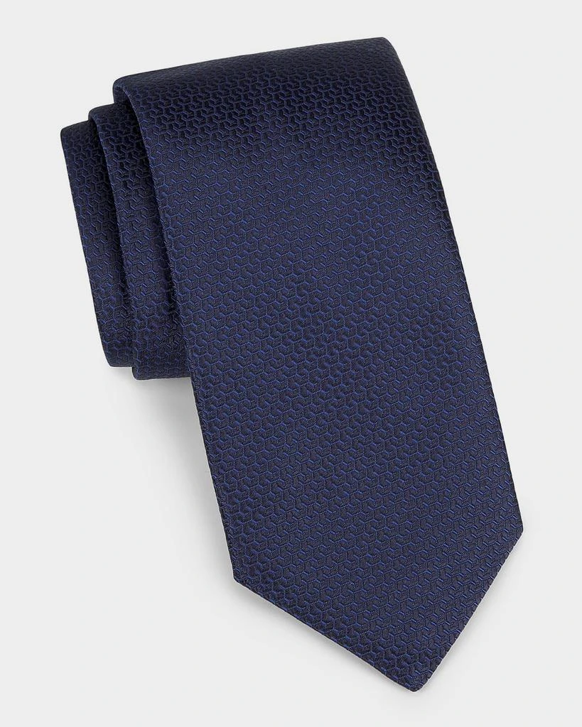Canali Men
s Neat Silk Jacquard Tie