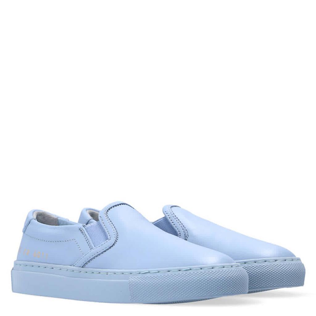 Common Projects Kids Blue Leather Slip On Sneakers