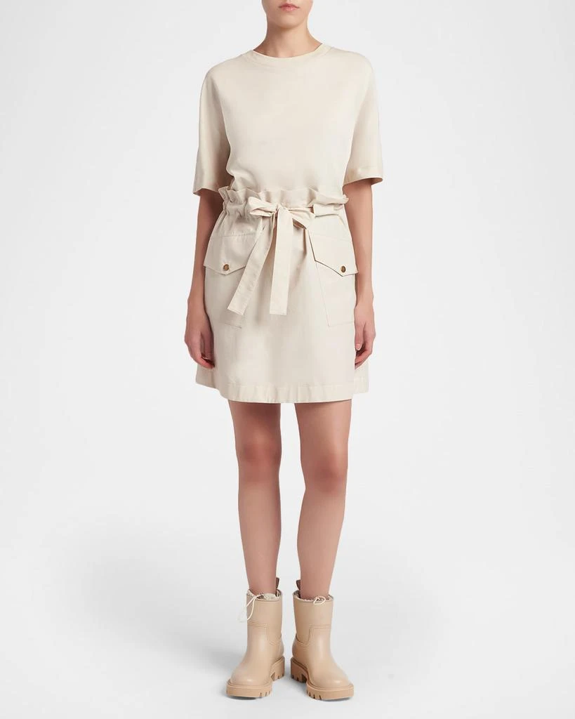 Moncler Short-Sleeve Combo T-Shirt Dress 2
