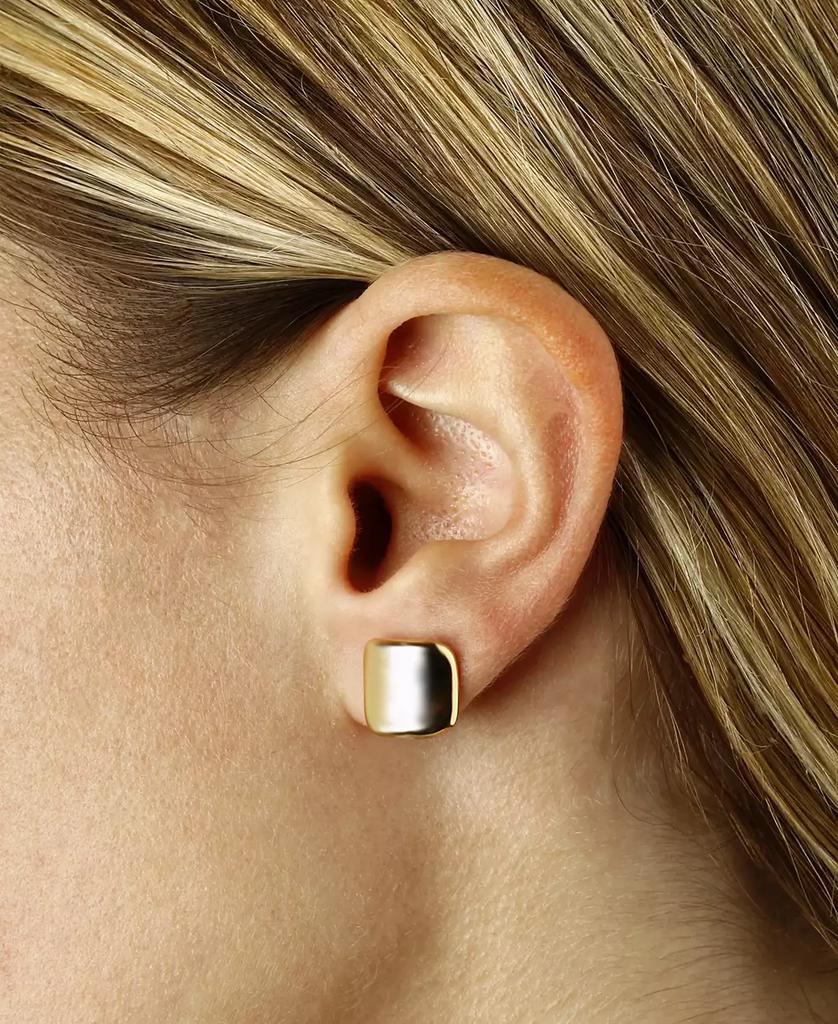 Macy's Dapped Square Stud Earrings Set in 14k Yellow Gold (10mm)