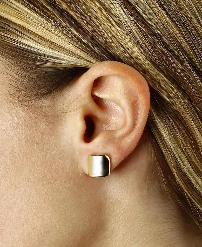 Macy's Dapped Square Stud Earrings Set in 14k Yellow Gold (10mm) 2