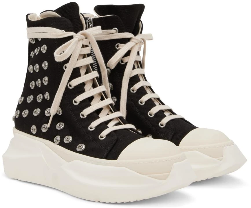 Rick Owens Black Abstract Sneakers 4