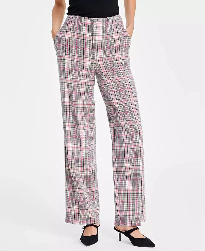 On 34th Women's Plaid High Rise Wide-Leg Trousers, Created for Macy's 3