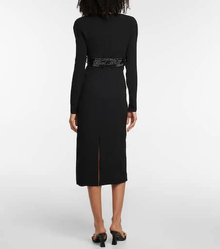 Versace Crystal-embellished silk midi dress 3