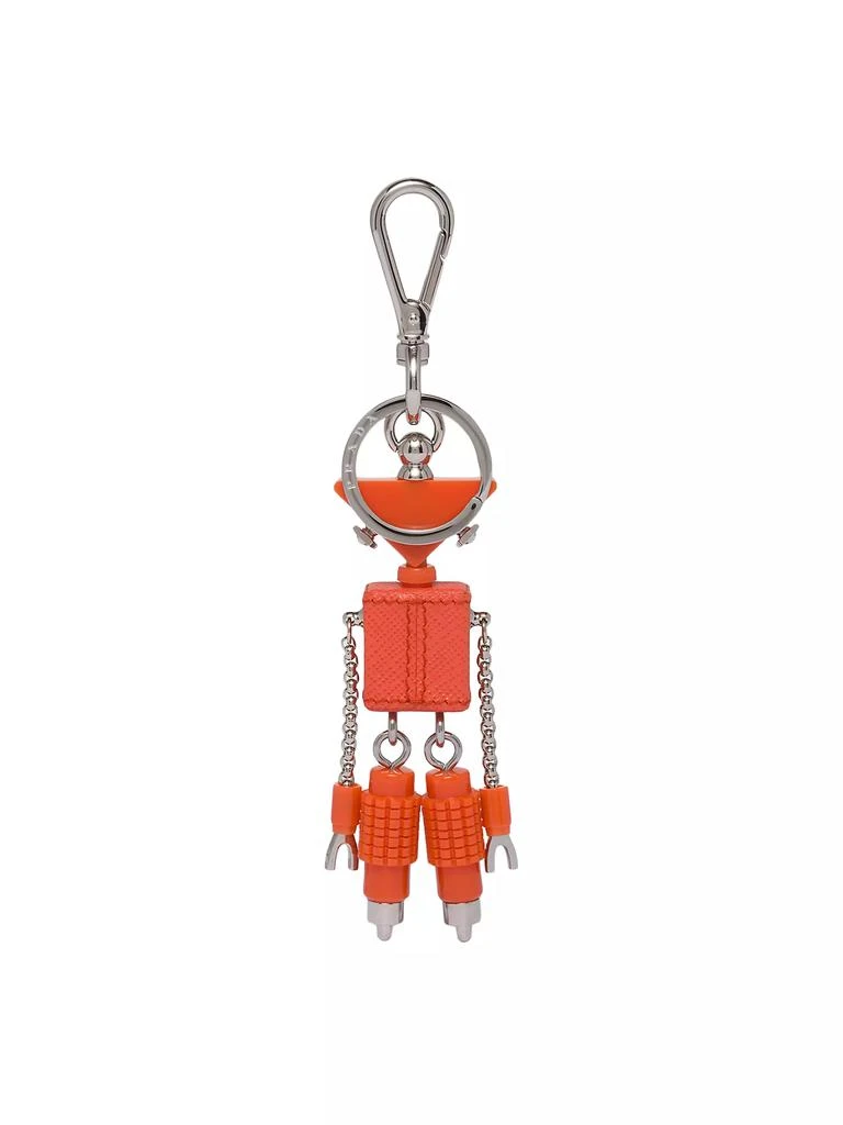 Prada Saffiano Leather Robot Trick Keychain 3