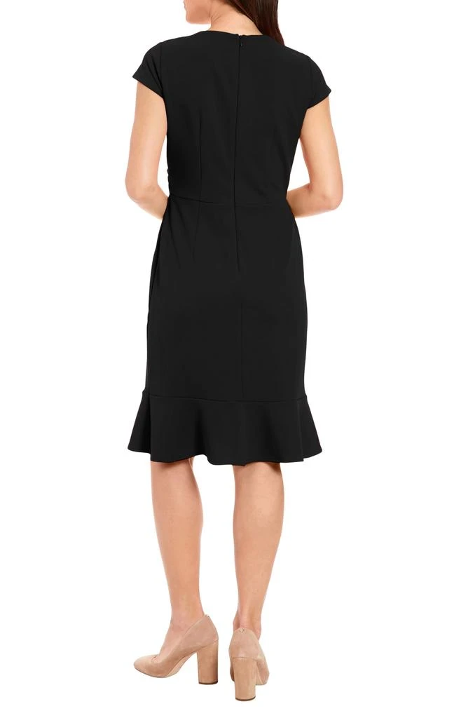London Times Ruffle Cap Sleeve Scuba Knit Dress 2