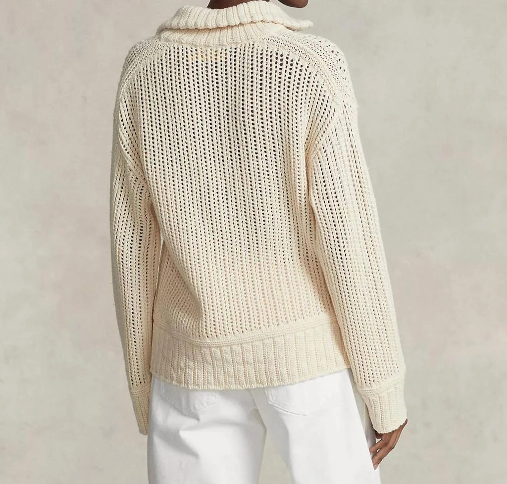 Ralph Lauren Polo Ralph Lauren - Lace Up Open Knit Sweater 3