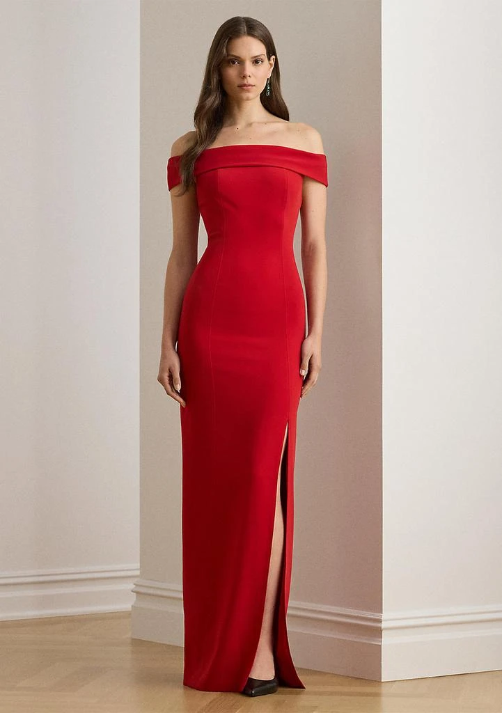 lauren ralph lauren crepe off the shoulder dress Ralph Lauren Crepe Off-the-Shoulder Cocktail Dress