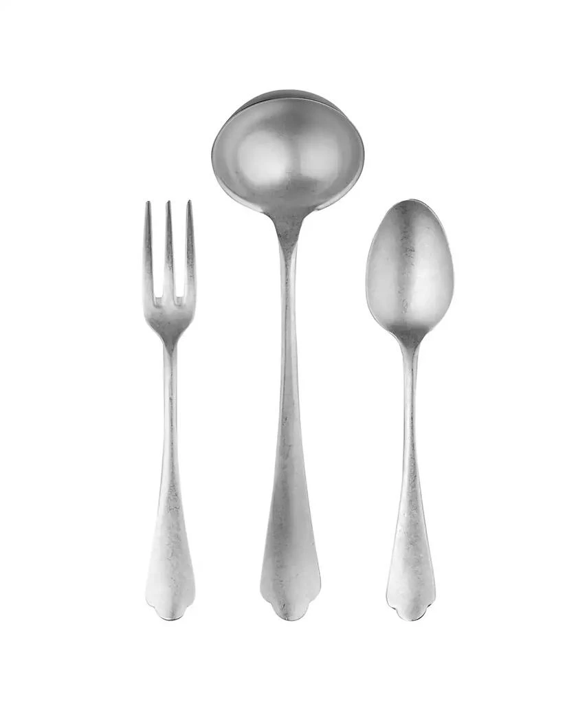 Mepra Serving Set Fork Spoon and Ladle Dolce Vita Flatware Set, Set of 3