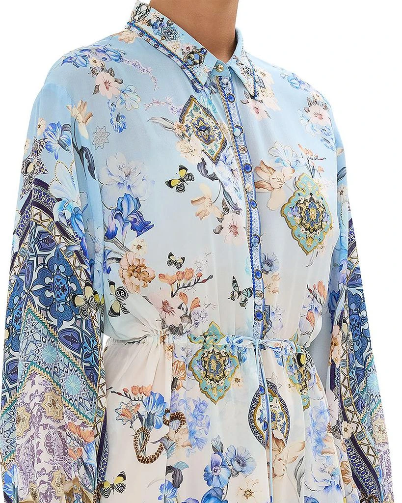 Camilla Silk Midi Shirt Dress in Al Manial Palace Memoirs 5