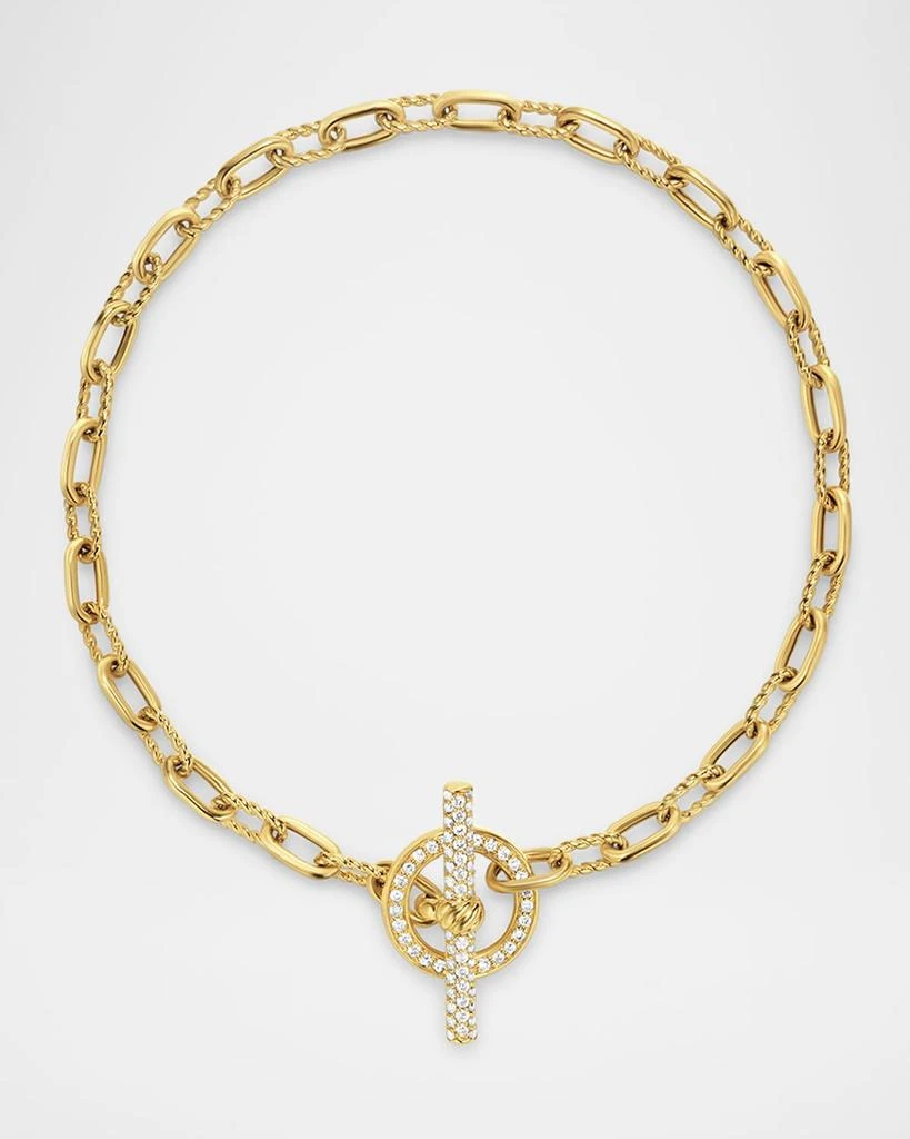 David Yurman Madison Chain Bracelet in 18K Gold with Diamonds, 3mm 4