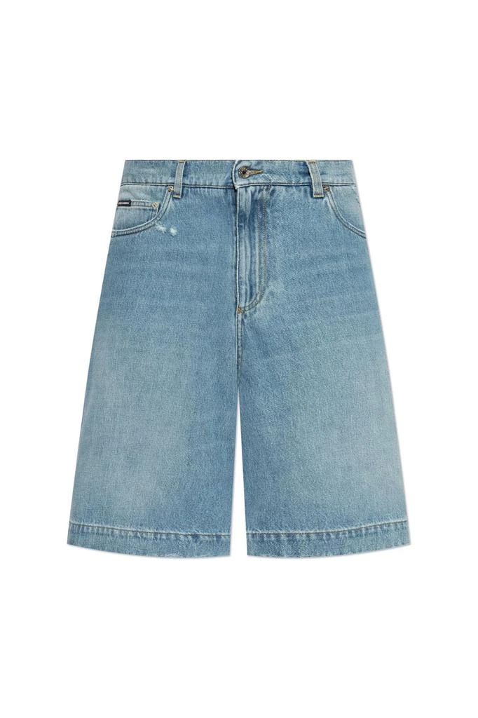 Dolce
Gabbana Dolce
Gabbana Logo Plaque Distressed Denim Shorts from Cettire