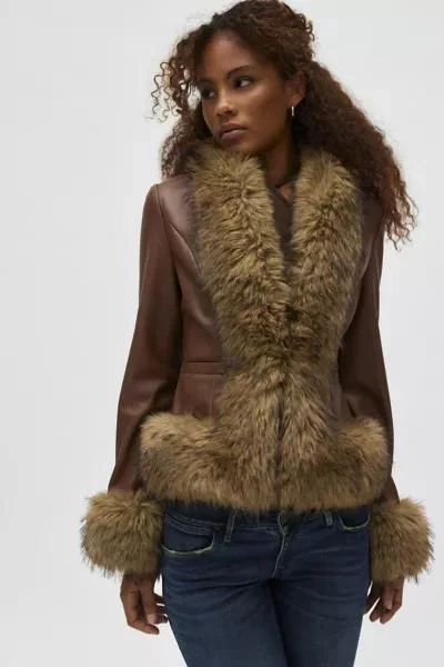Silence + Noise Silence + Noise Brianna Faux Fur Trim Jacket 2