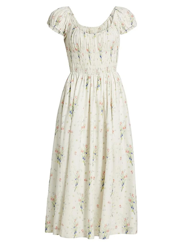 DÔEN Quinley Floral Cotton Midi-Dress 1
