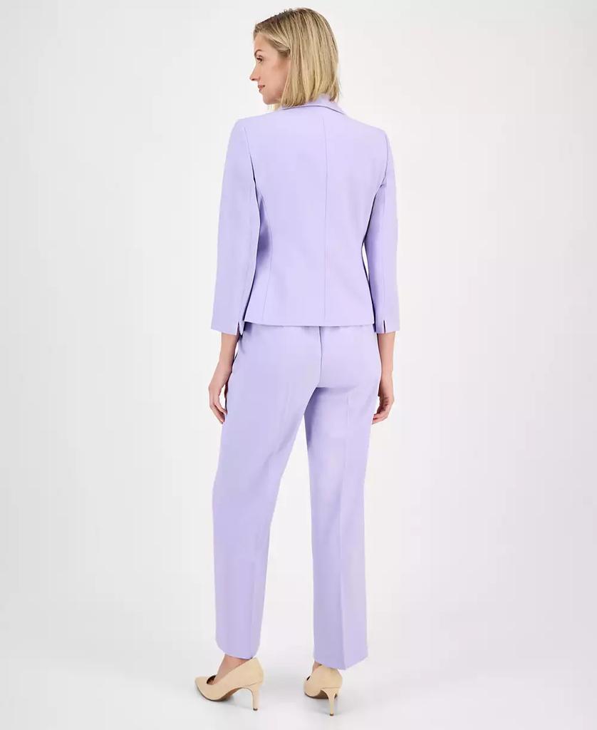 Le Suit Women
s Shawl-Collar One-Button Jacket 
Pull-On Straight-Leg Pants