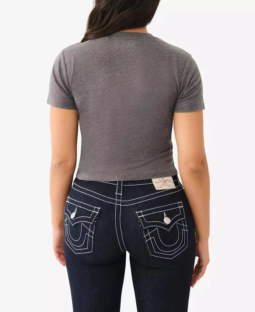 True Religion Women's Logo Burnout Baby Tee 2