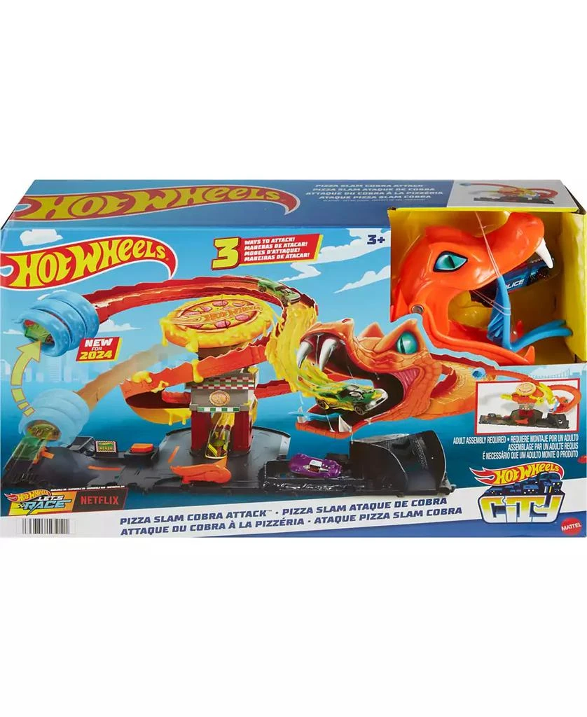 Hot Wheels City Pizza Slam Cobra Attack Playset with 1:64 Scale Toy Car 4