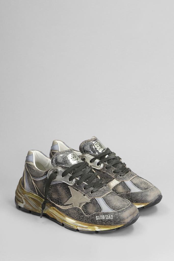 Golden Goose Running Sneakers In Black Suede