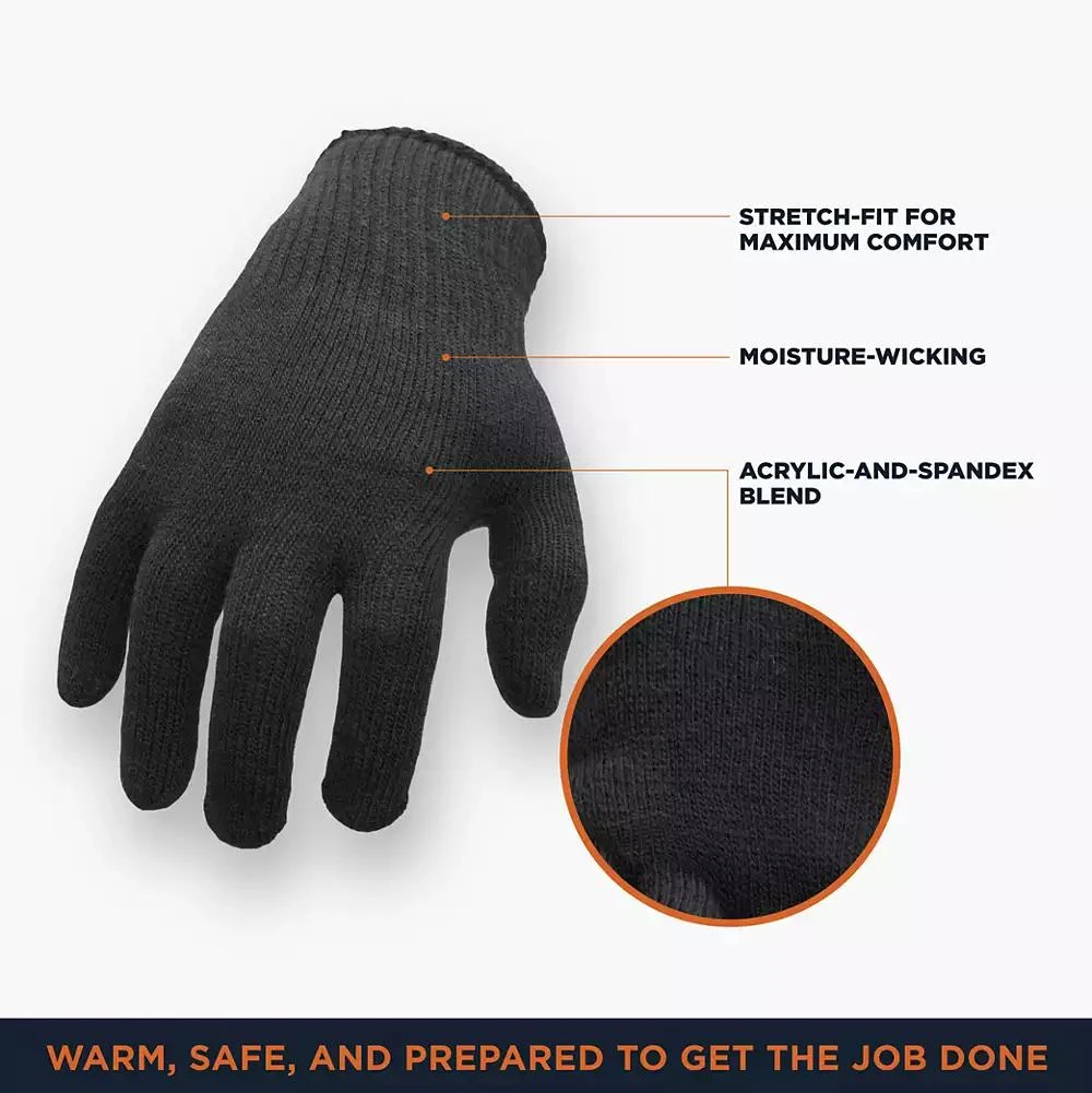 RefrigiWear Men's Moisture Wicking Stretch Fit Glove Liners (Pack of 12 Pairs) 3