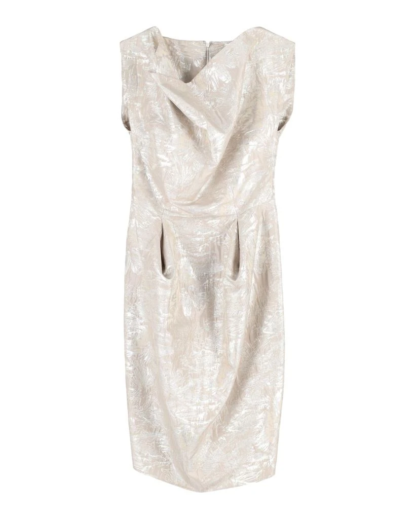 Vivienne Westwood Red Label Cowl Neck Dress in Cream Polyester 1