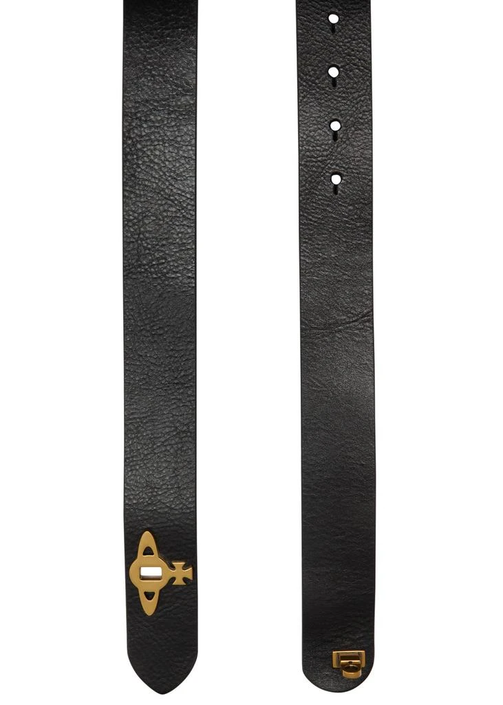 Vivienne Westwood Orb grained leather belt  3