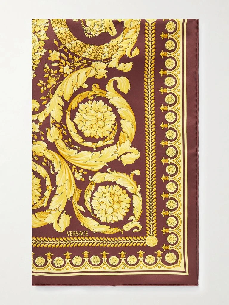 Versace Printed Silk-twill Scarf