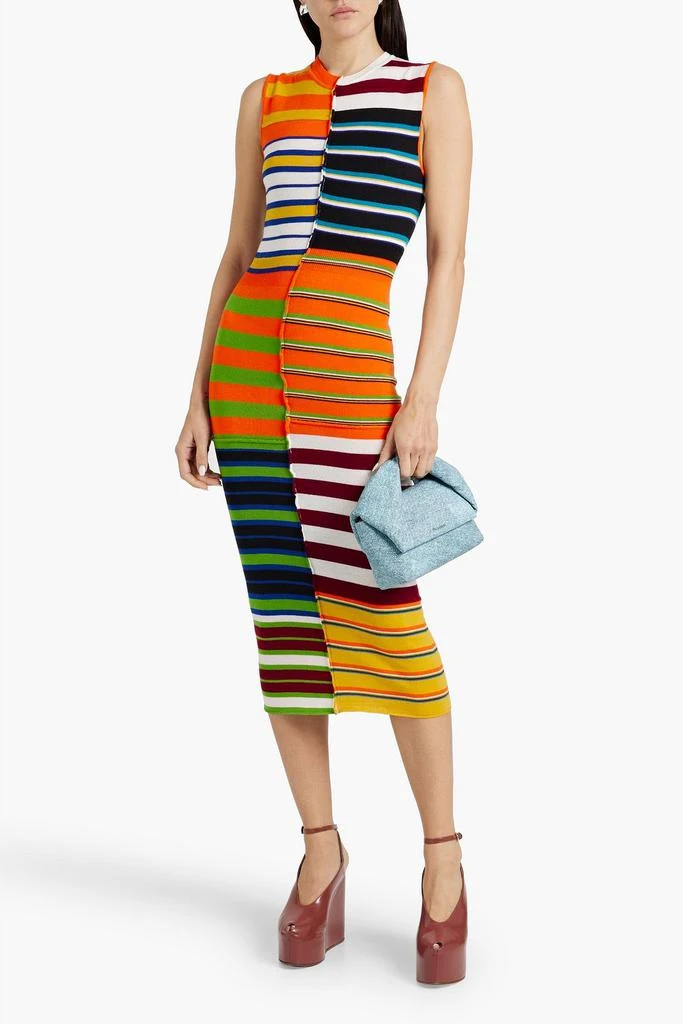 Marni Striped wool midi dress 2