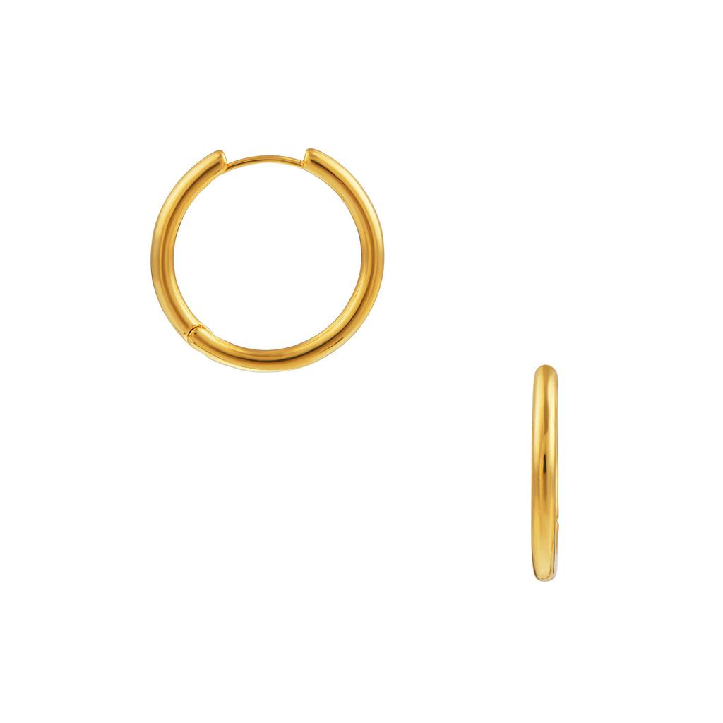 Orelia London Large Everyday Elevated Hoop Earrings