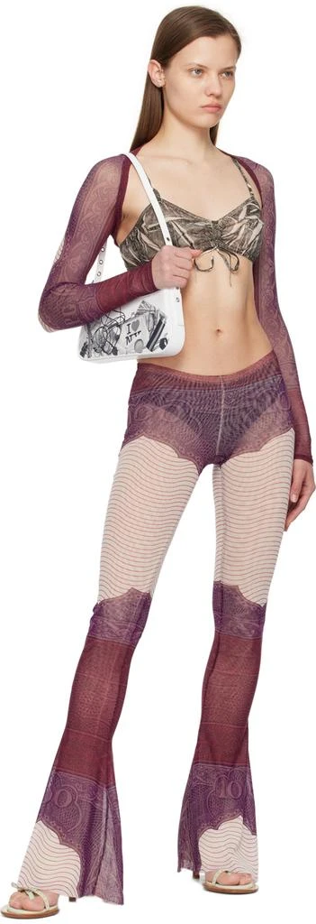 Jean Paul Gaultier Purple & Burgundy 'The Cartouche' Pants 4