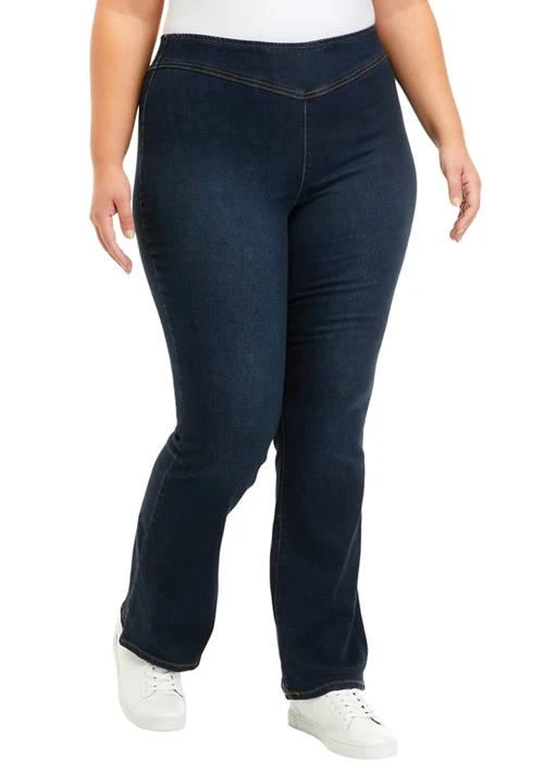 Jessica Simpson Curvy High Rise Pull On Flare Jeans 1