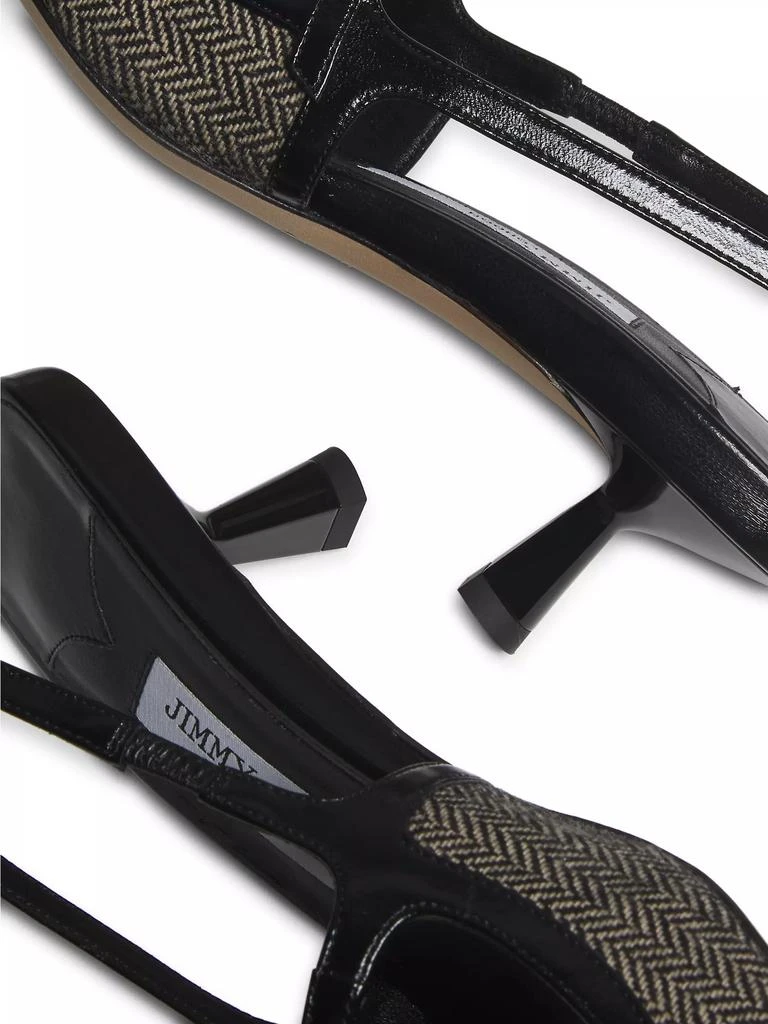 Jimmy Choo Didi 45MM Herringbone Slingback Pumps 6