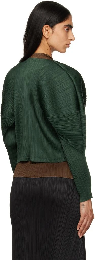 Pleats Please Green Monthly Colors October Cardigan 3