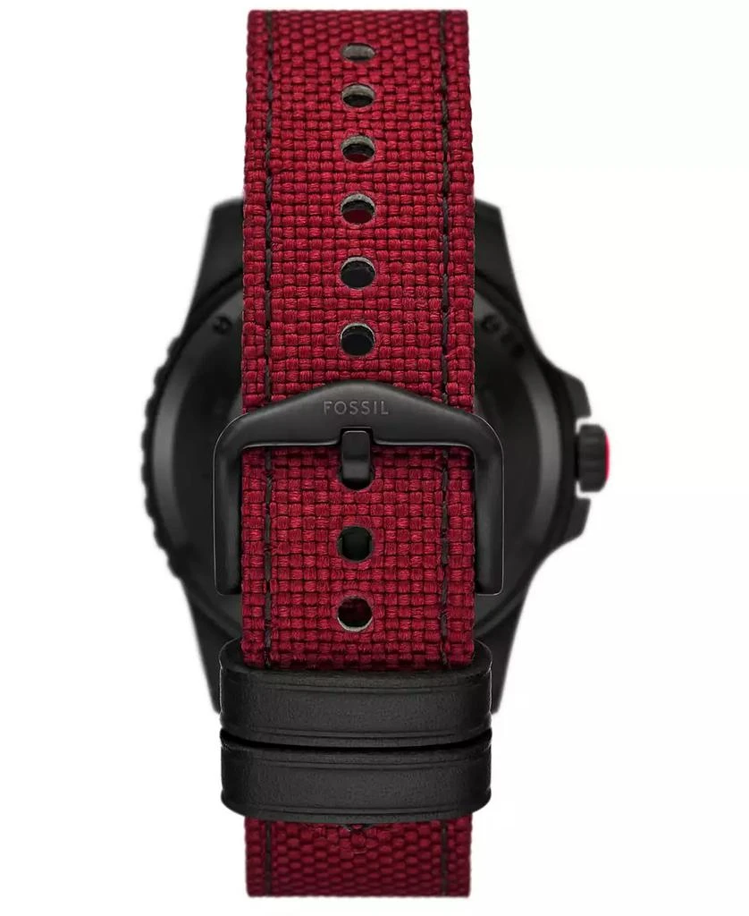 Fossil Unisex Marvel x Limited Edition Automatic Red and Black Nylon and Leather Watch, 42mm 3