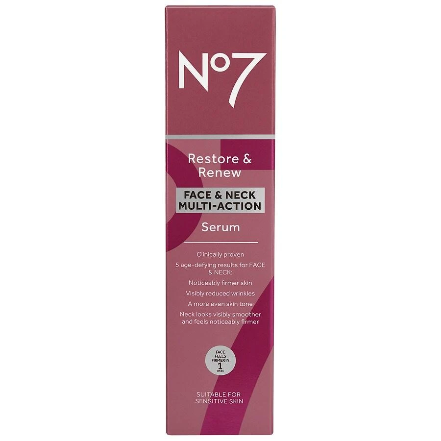 No7 Restore & Renew Face & Neck Multi Action Serum 11