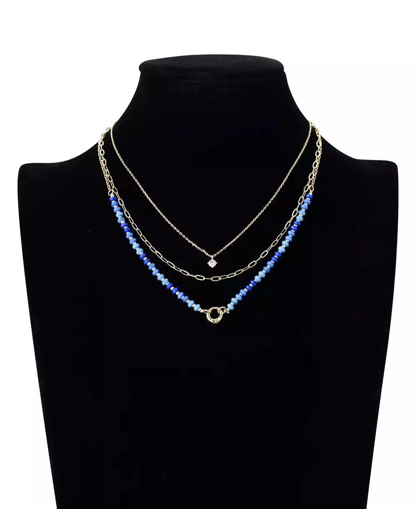 Unwritten Cubic Zirconia Beaded Layered Necklace Set 3