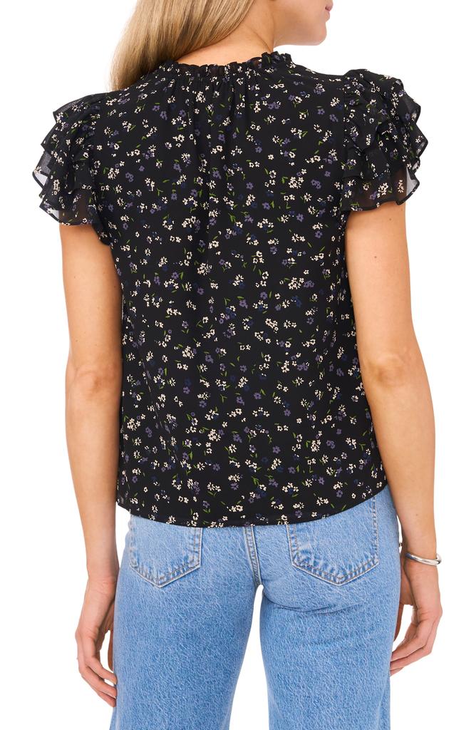 1. State Floral Flutter Sleeve Top