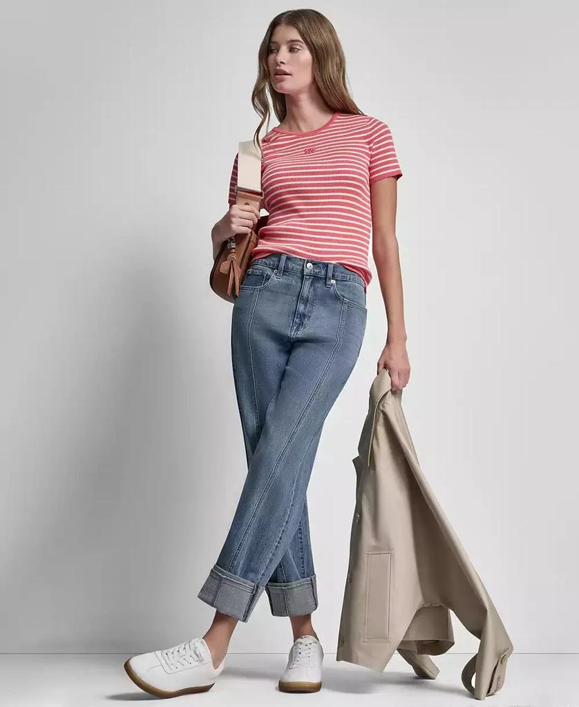 DKNY Women
s Short Single Breasted Dolman Sleeve Military Trench Jacket 9