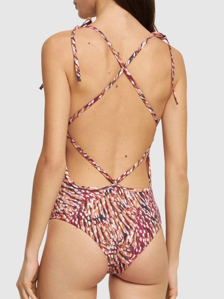 Isabel Marant Swan Printed One Piece Swimsuit 2