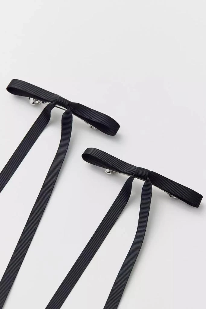 Urban Outfitters Ribbon Hair Bow Barrette Set 3