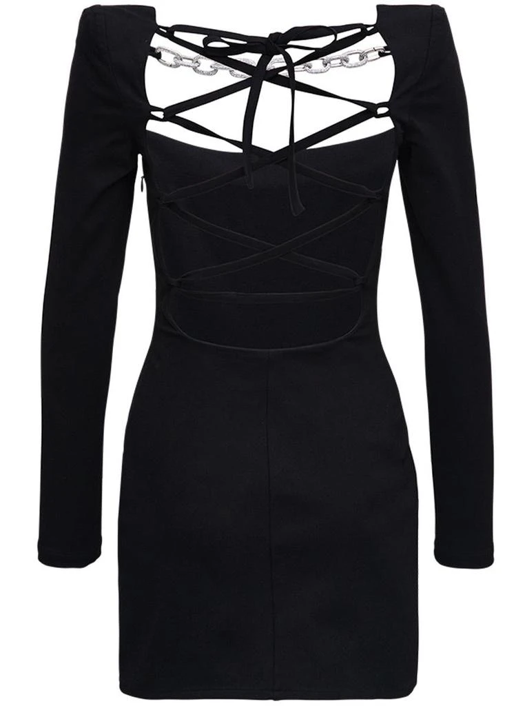 GIUSEPPE DI MORABITO Black Jersey Dress With Chain Detail 2