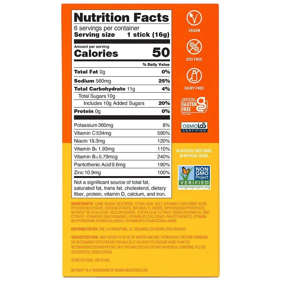 Liquid I.V. Hydration Multiplier + Immune Support Powder Mango Passionfruit, 6ct 4